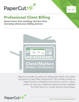 Papercut, Mf, Professional Client Billing, Image Communication Technology