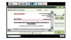 Sharp 8.5, control panel, UI, Image Communication Technology