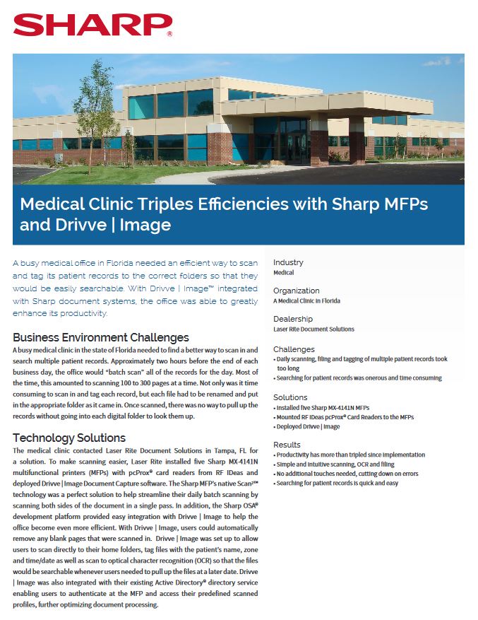 Sharp, Medical Clinic, Case Study, Image Communication Technology